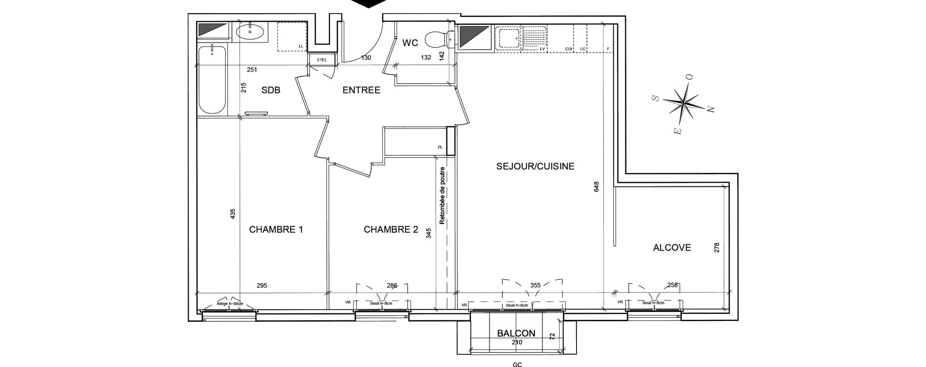 Appartement T3 de 66,32 m2 au Blanc-Mesnil Centre