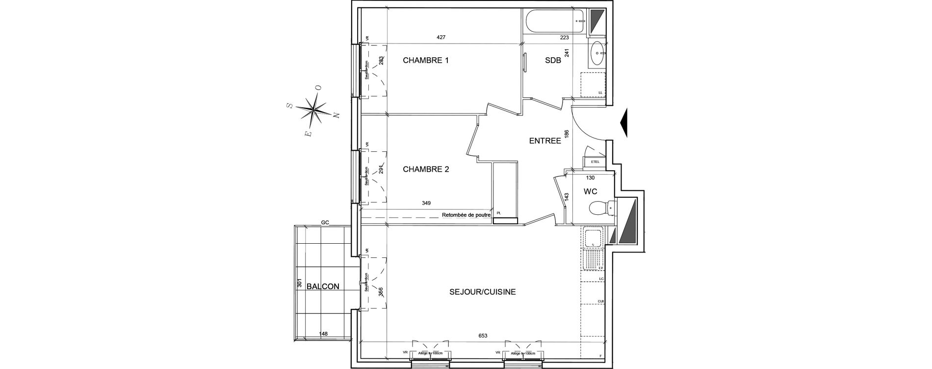 Appartement T3 de 60,13 m2 au Blanc-Mesnil Centre