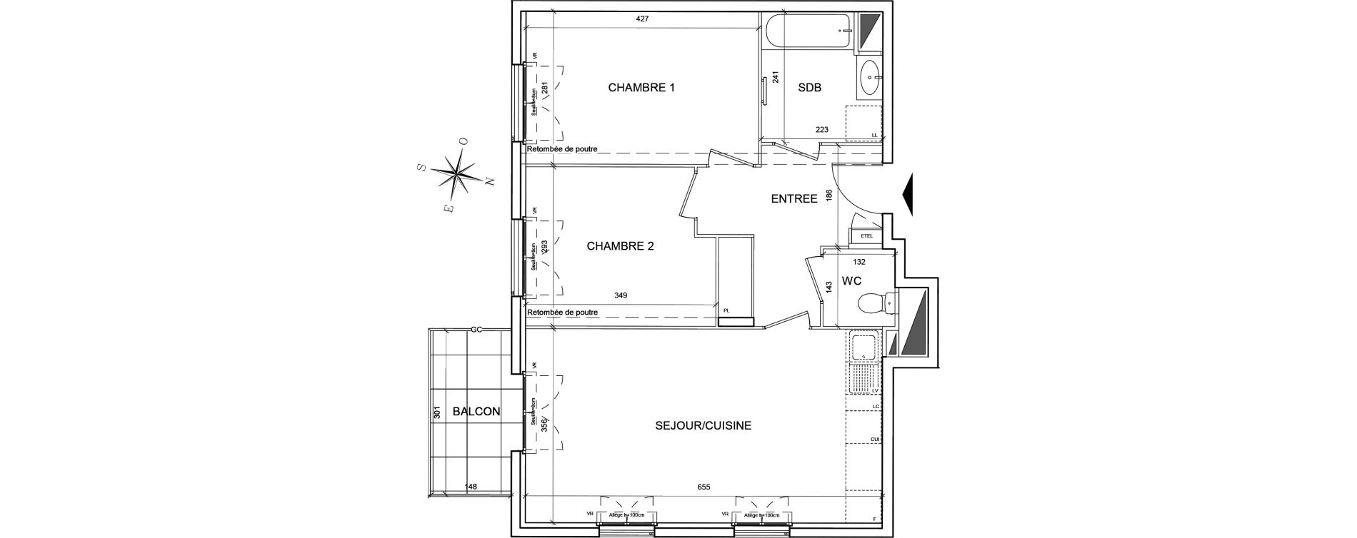 Appartement T3 de 60,20 m2 au Blanc-Mesnil Centre