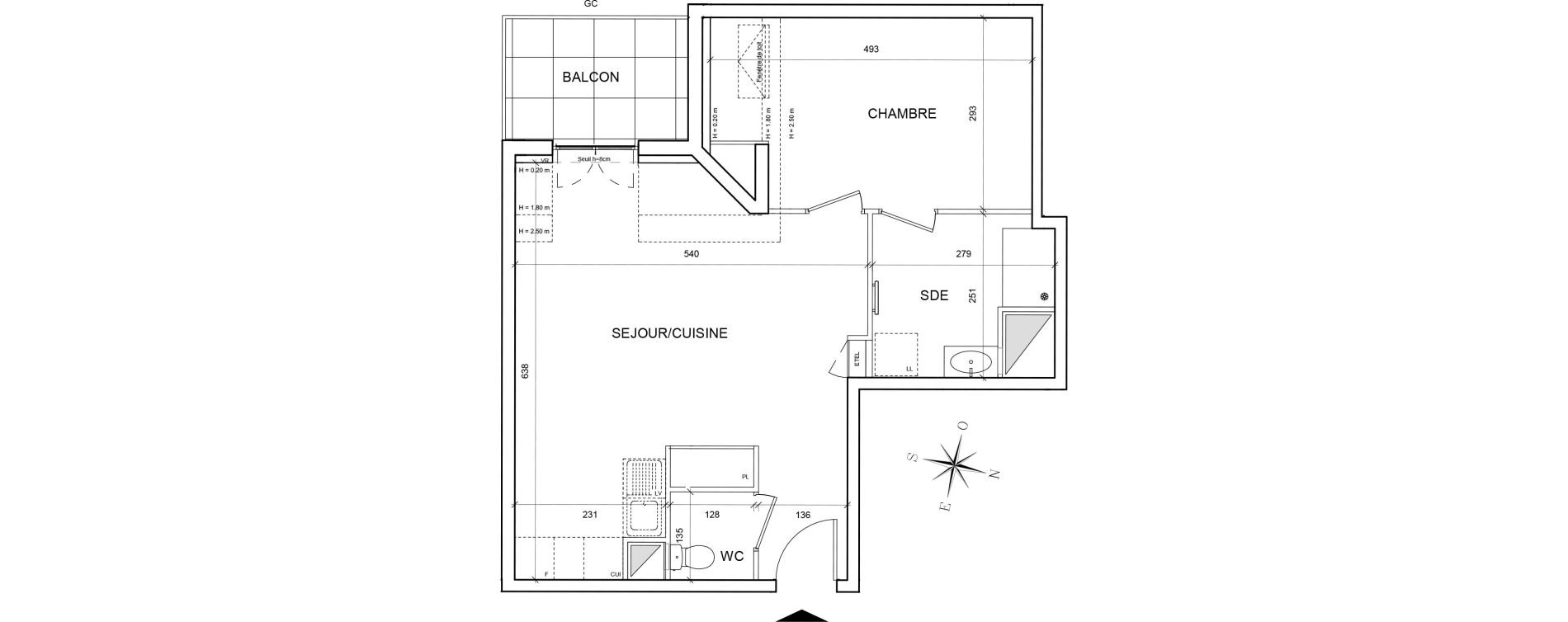 Appartement T2 de 47,02 m2 au Blanc-Mesnil Centre