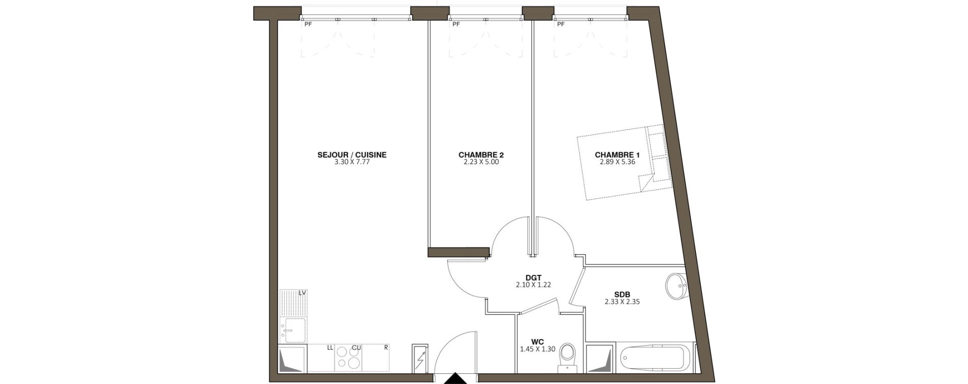 Appartement T3 de 65,17 m2 au Blanc-Mesnil La molette