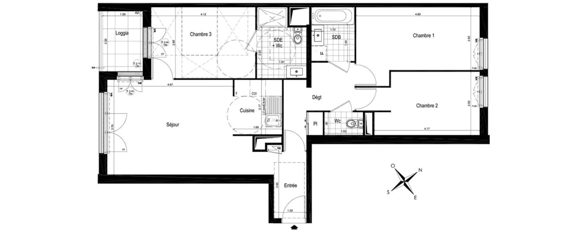Appartement T4 de 80,31 m2 au Blanc-Mesnil Centre
