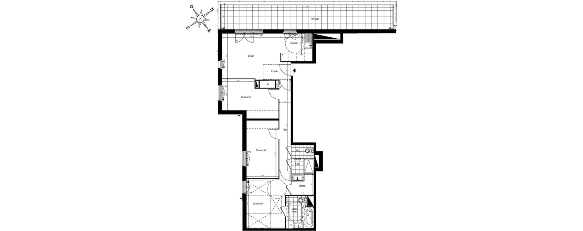 Appartement T4 de 80,30 m2 au Blanc-Mesnil Centre