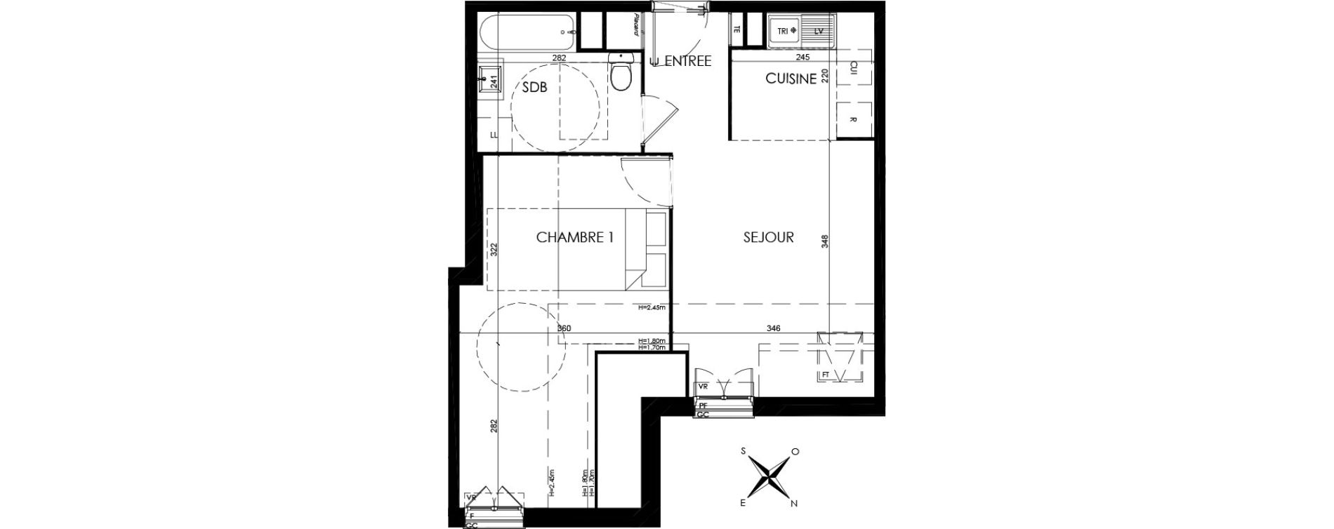 Appartement T4 de 80,60 m2 au Blanc-Mesnil Centre