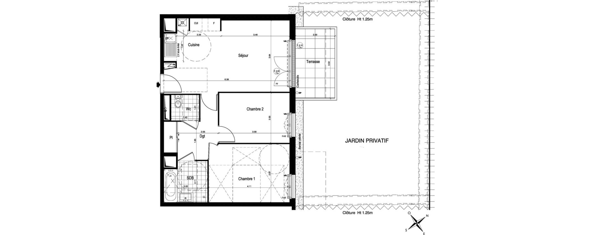 Appartement T3 de 56,48 m2 au Blanc-Mesnil Centre