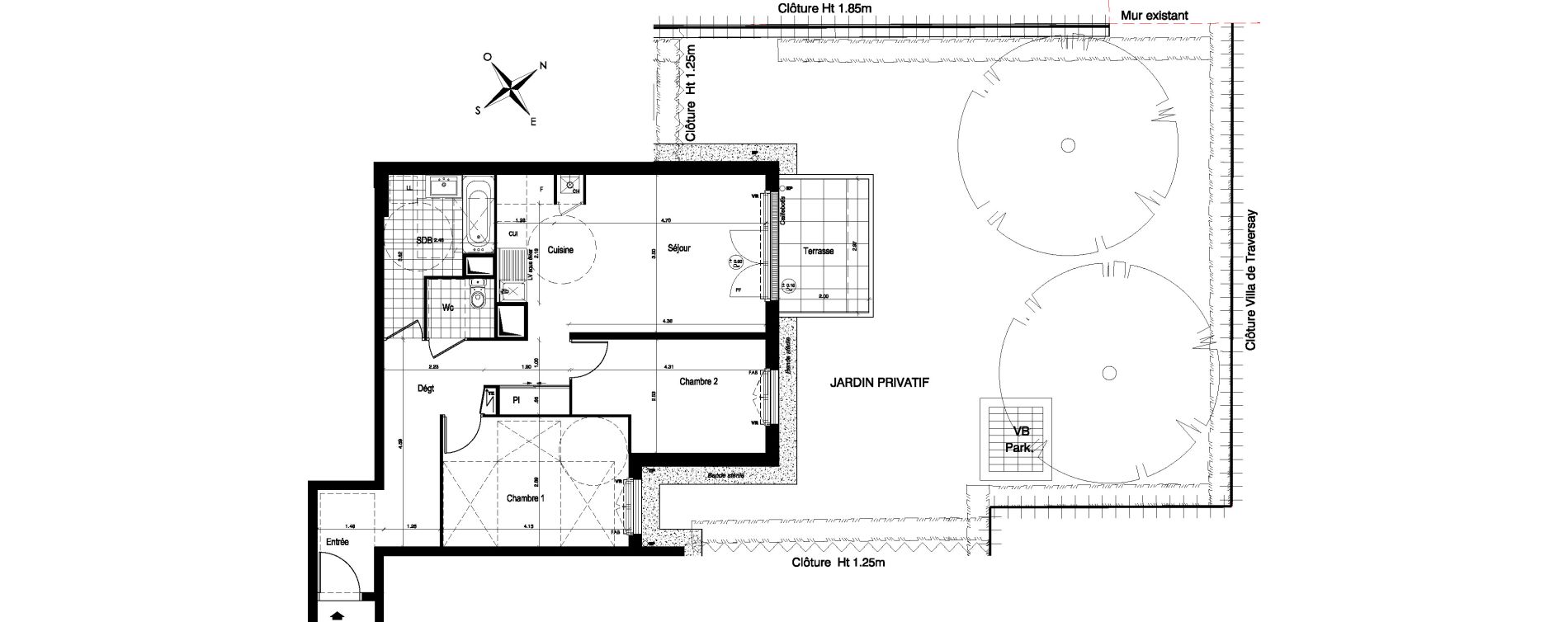 Appartement T3 de 64,05 m2 au Blanc-Mesnil Centre