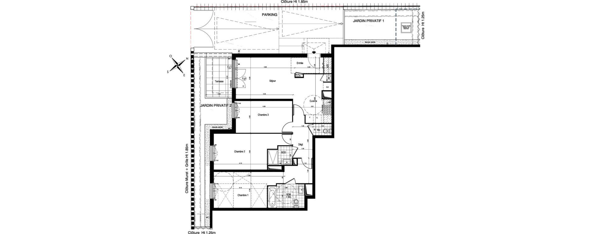 Appartement T4 de 83,46 m2 au Blanc-Mesnil Centre