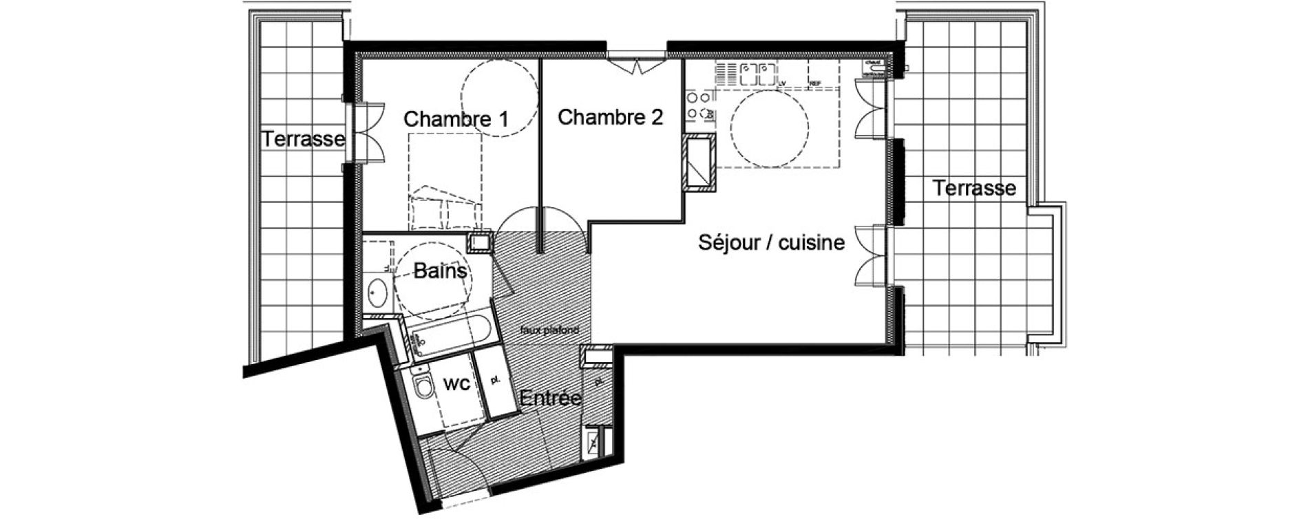 Appartement T3 de 63,16 m2 au Blanc-Mesnil Centre