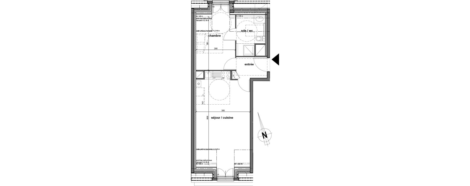 Appartement T2 de 45,91 m2 au Blanc-Mesnil Centre