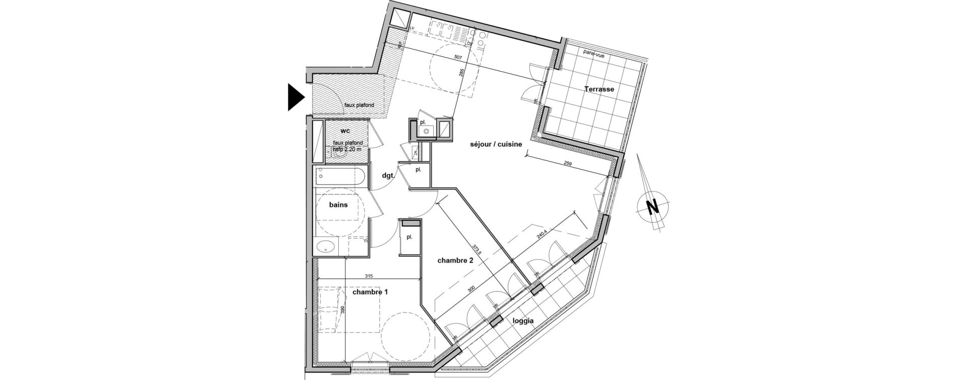 Appartement T3 de 67,33 m2 au Blanc-Mesnil Centre