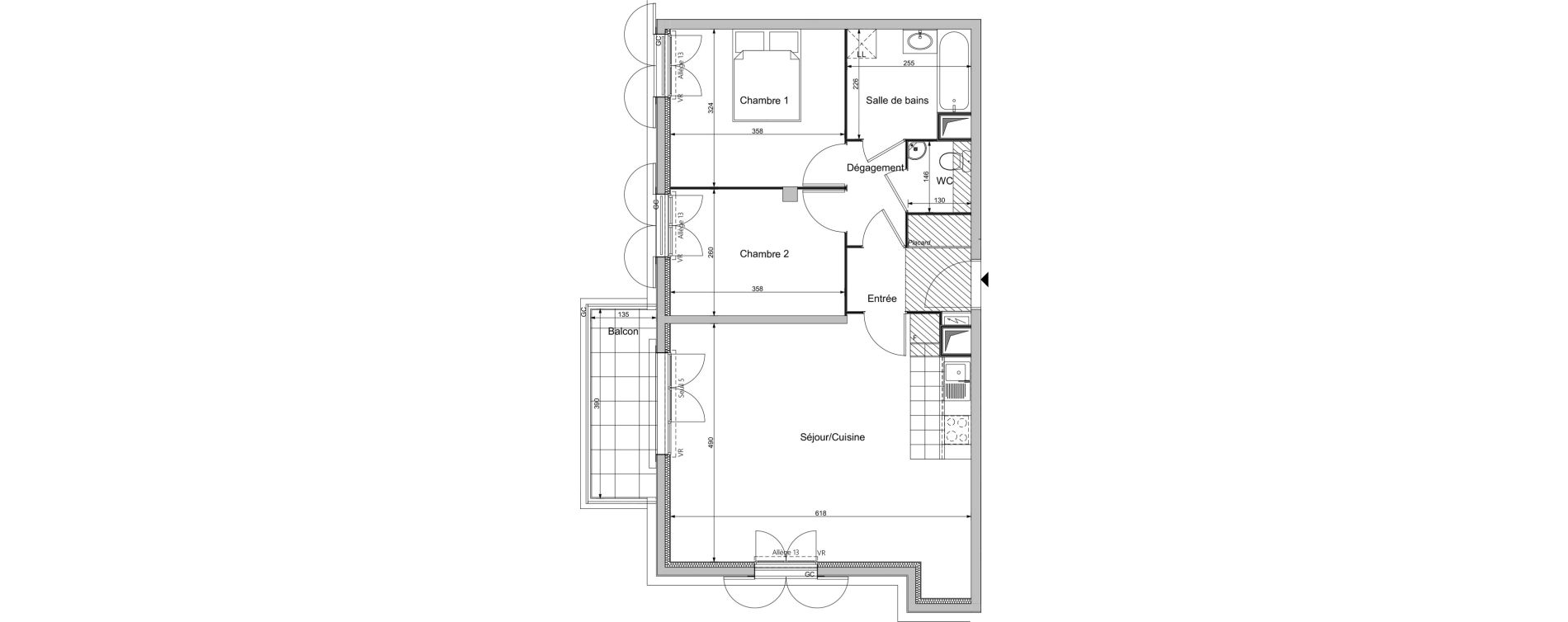 Appartement T3 de 65,87 m2 au Blanc-Mesnil Centre