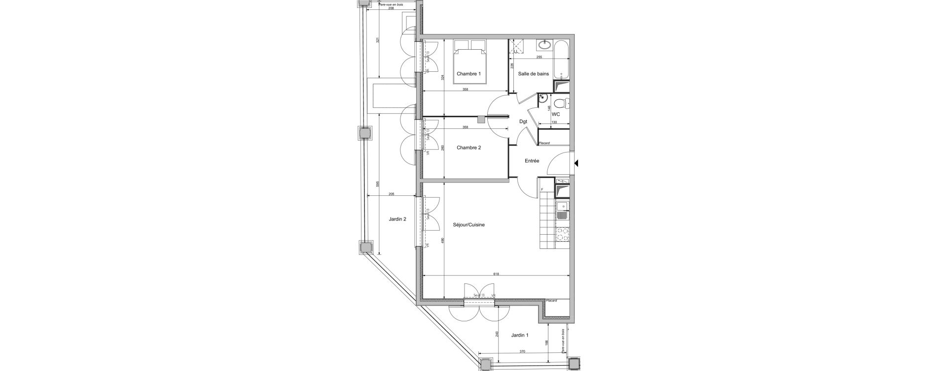 Appartement T3 de 65,87 m2 au Blanc-Mesnil Centre