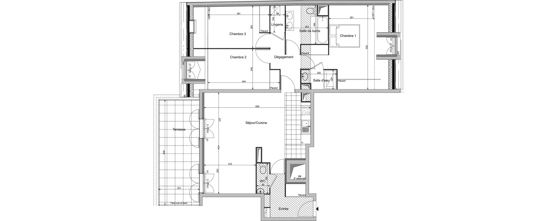 Appartement T4 de 95,41 m2 au Blanc-Mesnil Centre