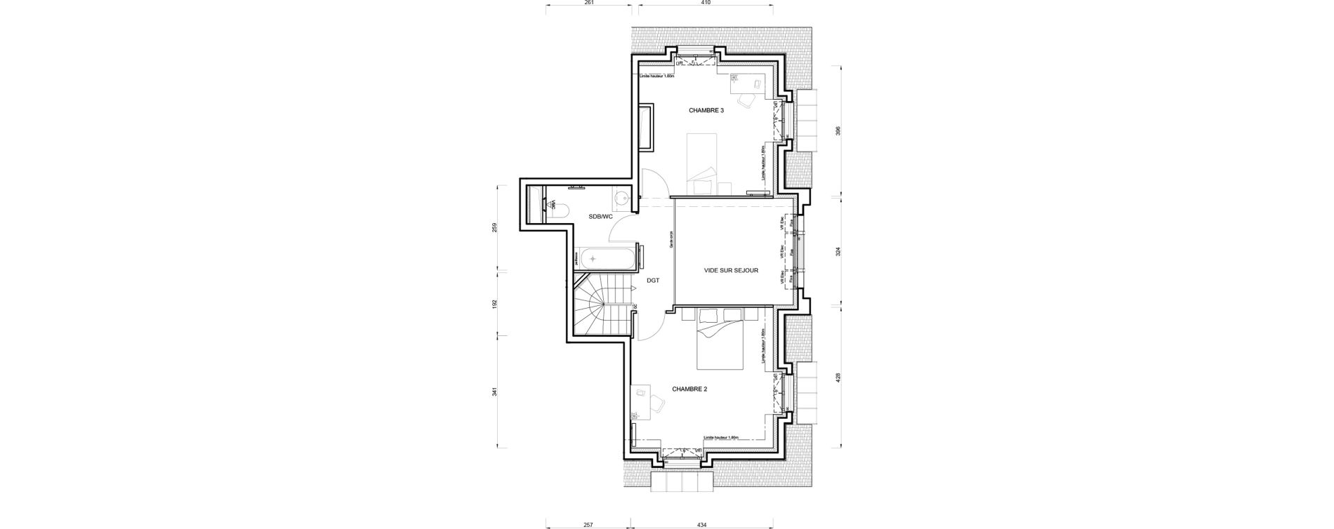 Appartement T5 de 109,23 m2 au Blanc-Mesnil Eiffel