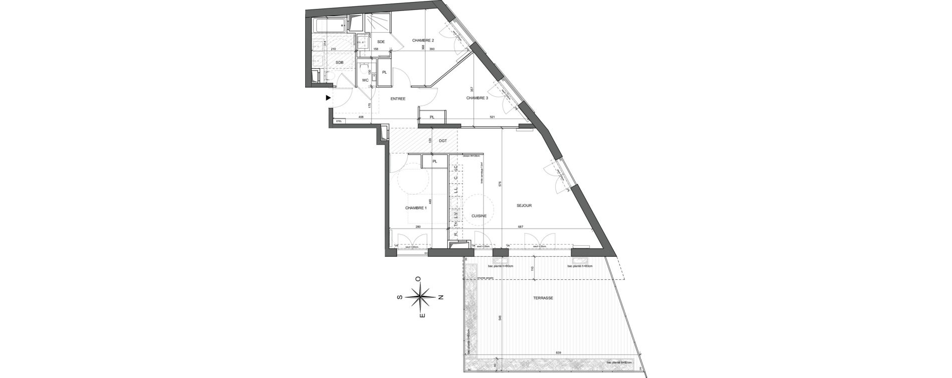 Appartement T4 de 90,10 m2 au Pr&eacute;-Saint-Gervais Belv&eacute;d&egrave;re