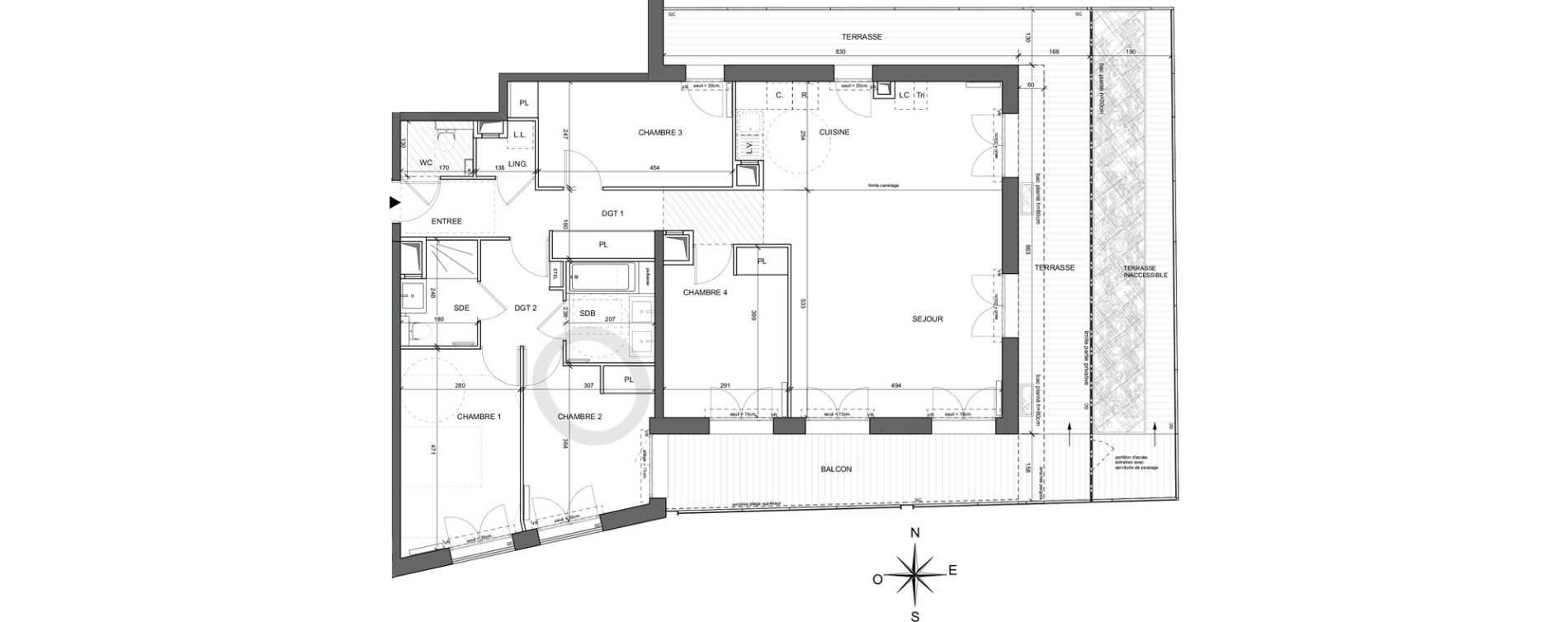 Appartement T5 de 117,70 m2 au Pr&eacute;-Saint-Gervais Belv&eacute;d&egrave;re