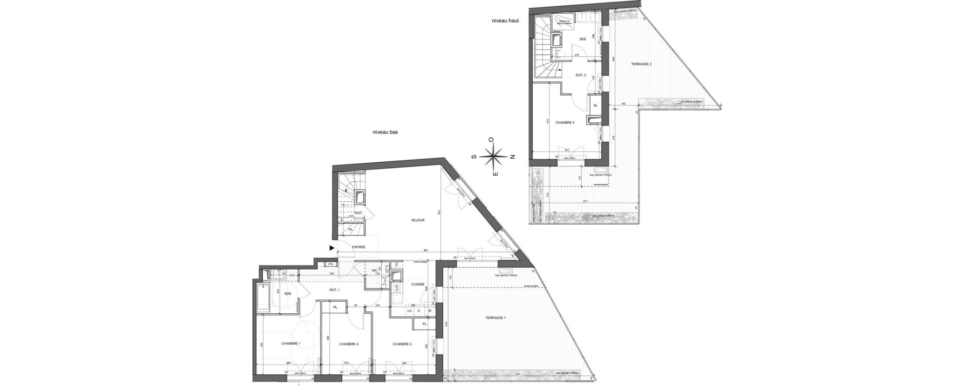 Duplex T5 de 116,70 m2 au Pr&eacute;-Saint-Gervais Belv&eacute;d&egrave;re