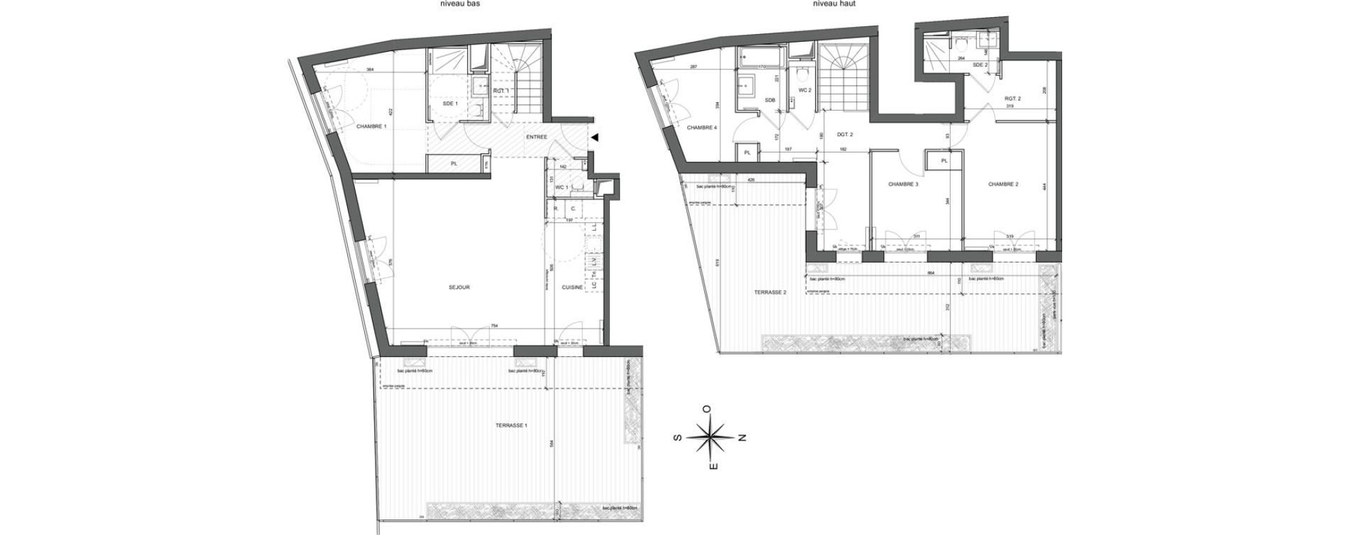 Duplex T5 de 141,90 m2 au Pr&eacute;-Saint-Gervais Belv&eacute;d&egrave;re