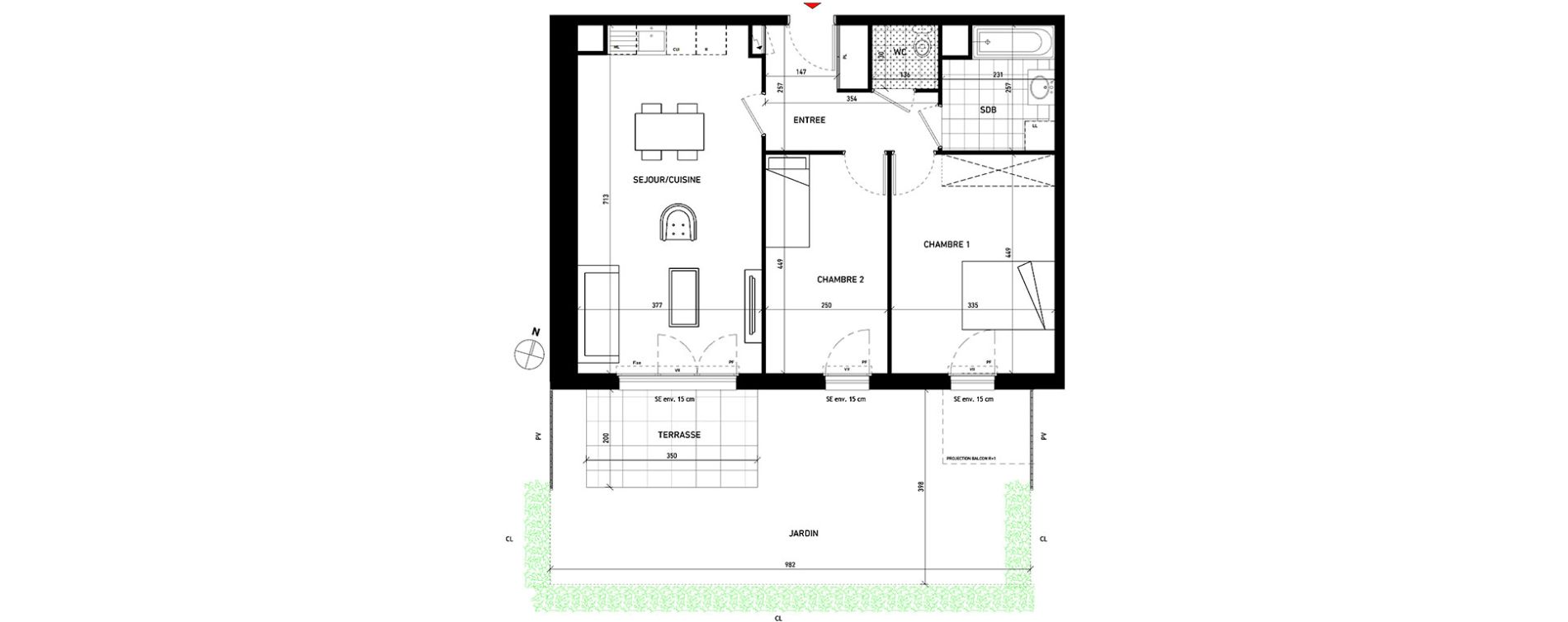 Appartement T3 de 66,90 m2 aux Pavillons-Sous-Bois Centre