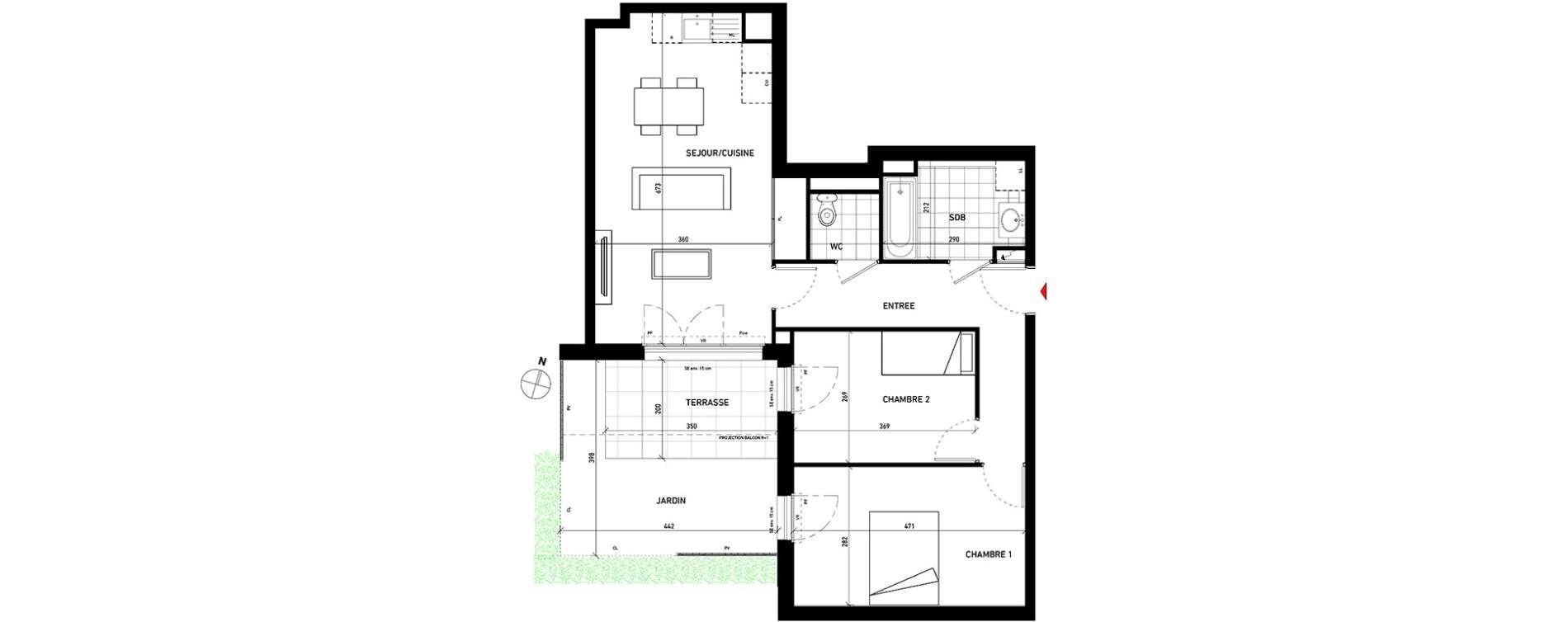 Appartement T3 de 63,20 m2 aux Pavillons-Sous-Bois Centre