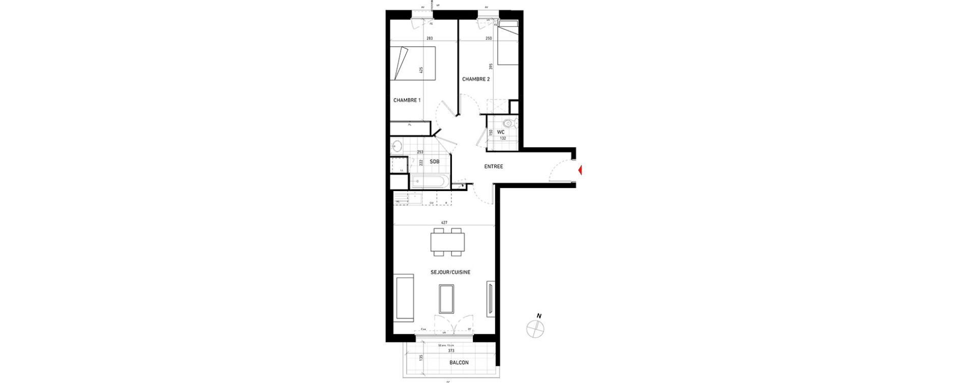 Appartement T3 de 64,70 m2 aux Pavillons-Sous-Bois Centre