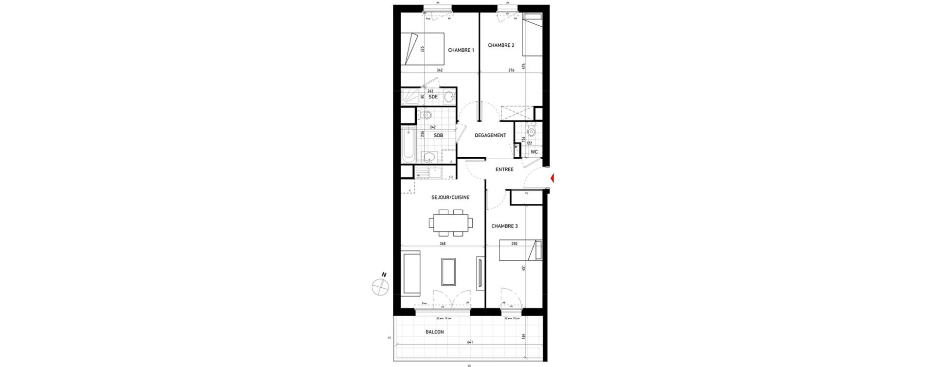 Appartement T4 de 77,80 m2 aux Pavillons-Sous-Bois Centre