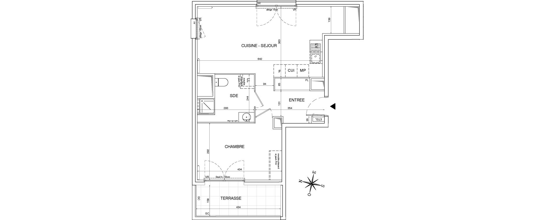 Appartement T2 de 50,01 m2 aux Pavillons-Sous-Bois Centre