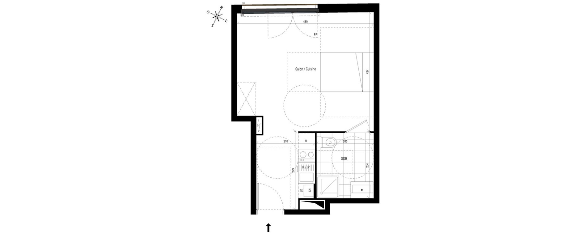 Appartement T1 de 30,53 m2 aux Pavillons-Sous-Bois Centre