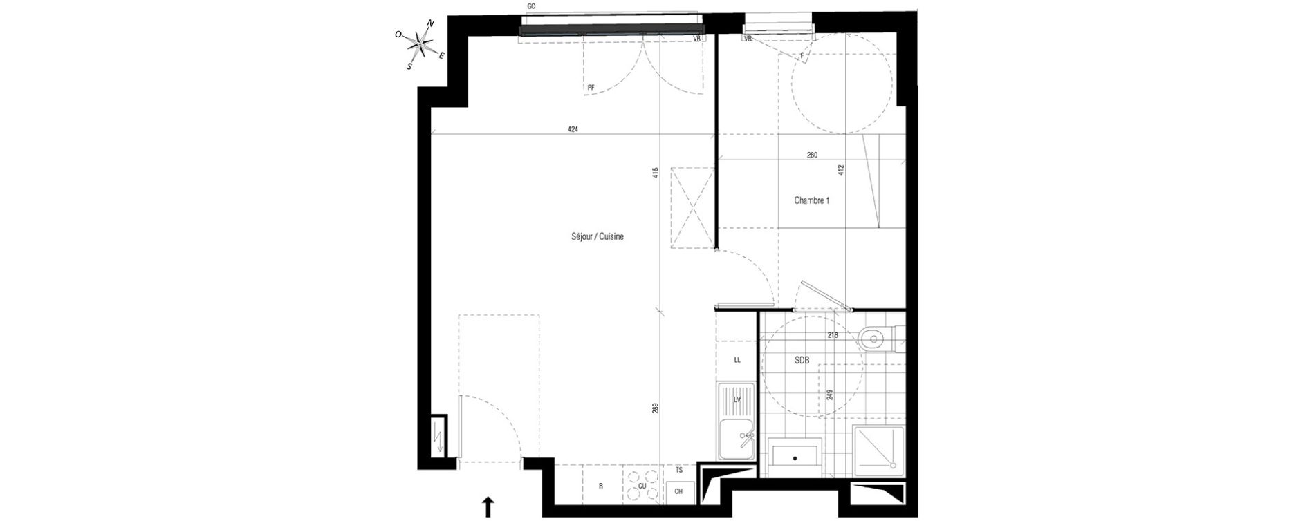 Appartement T2 de 45,70 m2 aux Pavillons-Sous-Bois Centre