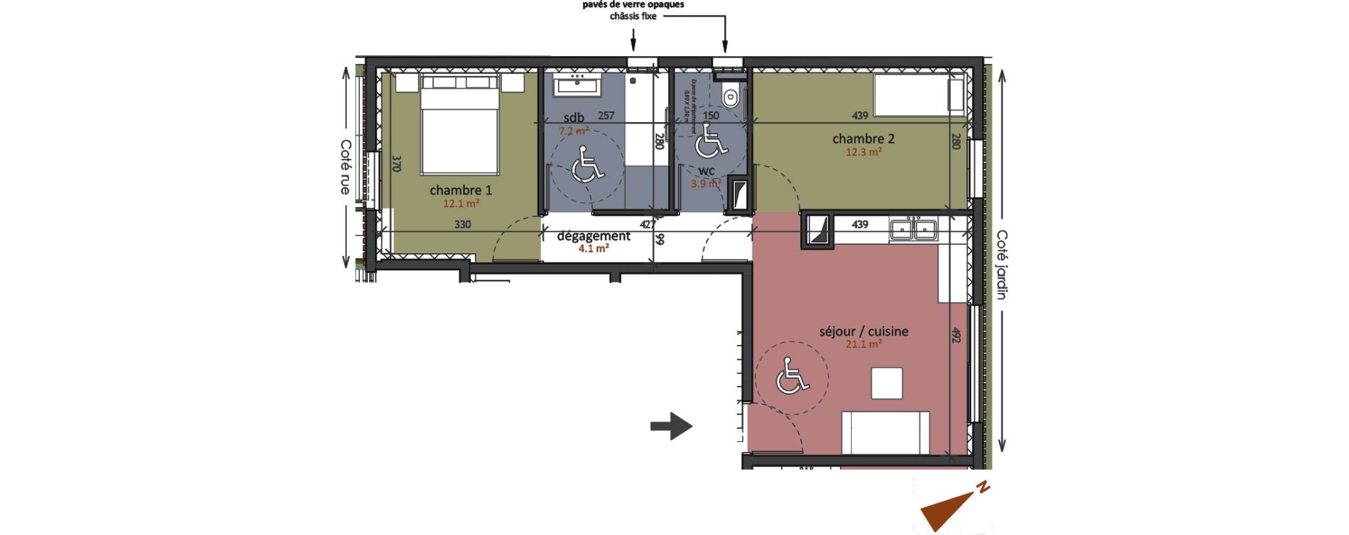 Appartement T3 de 60,70 m2 aux Pavillons-Sous-Bois Centre