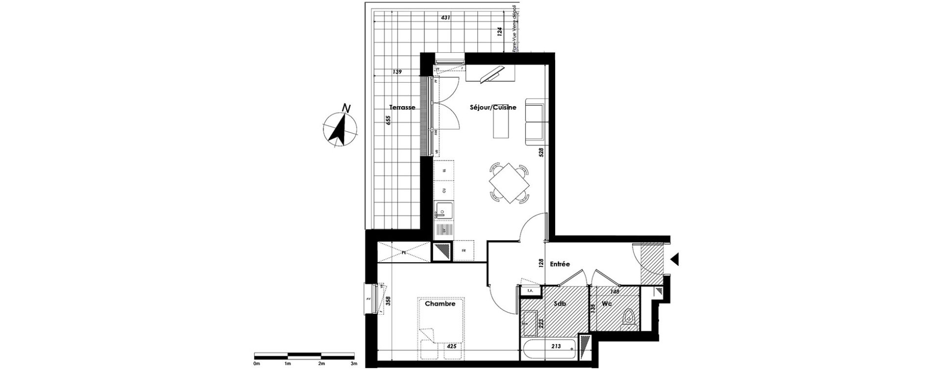 Appartement T2 de 44,57 m2 &agrave; Livry-Gargan Centre