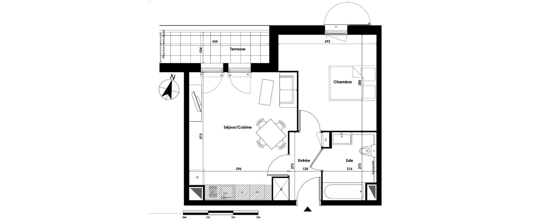 Appartement T2 de 42,81 m2 &agrave; Livry-Gargan Centre