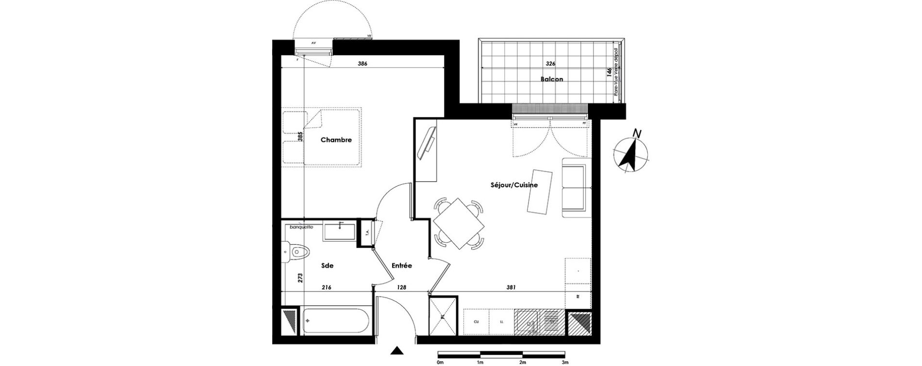 Appartement T2 de 41,84 m2 &agrave; Livry-Gargan Centre