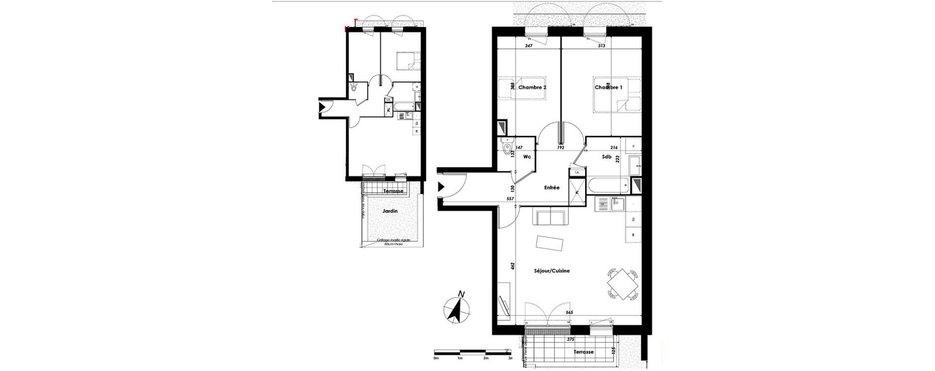 Appartement T3 de 64,59 m2 &agrave; Livry-Gargan Centre