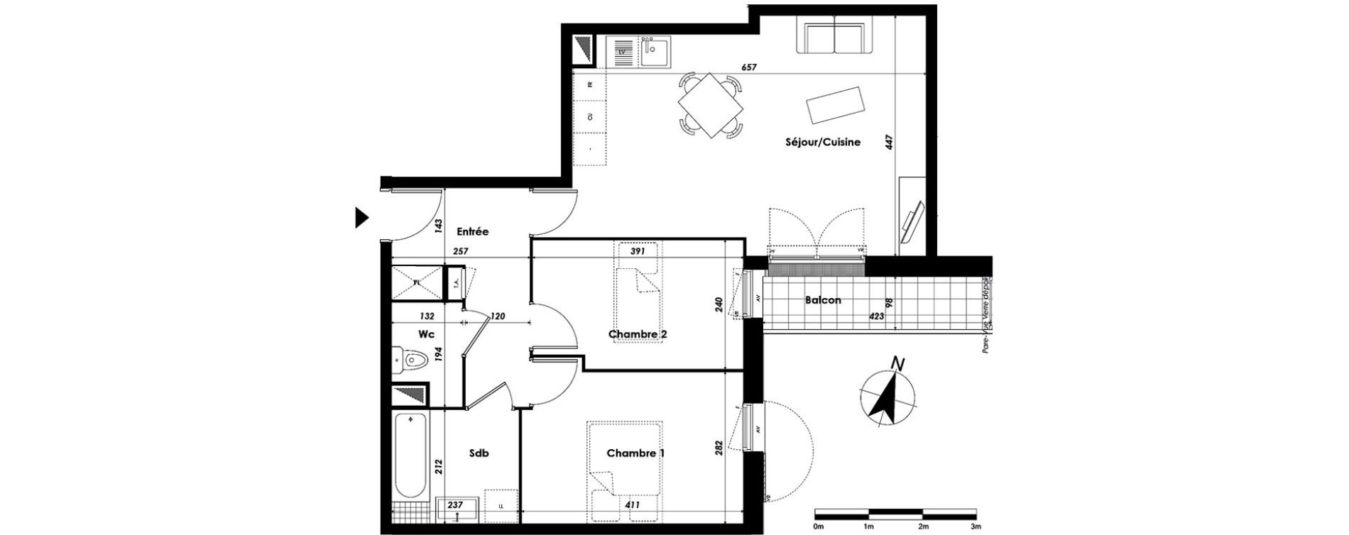 Appartement T3 de 62,88 m2 &agrave; Livry-Gargan Centre