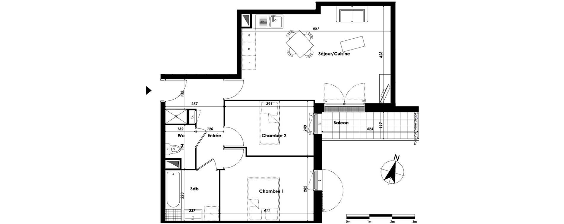 Appartement T3 de 62,27 m2 &agrave; Livry-Gargan Centre