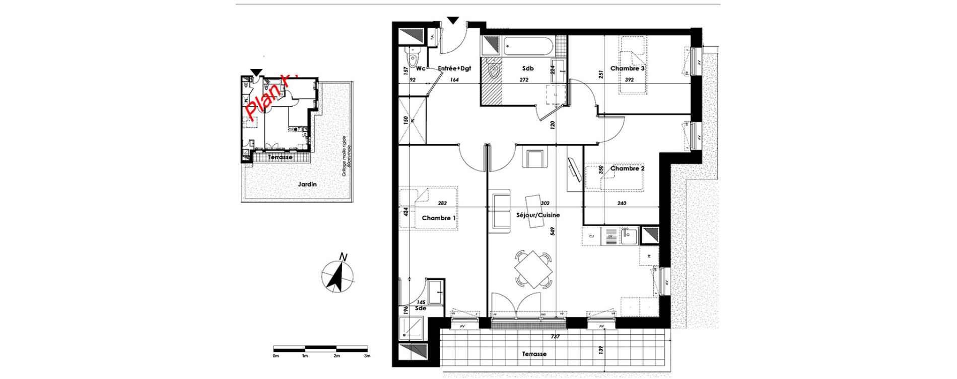 Appartement T4 de 77,08 m2 &agrave; Livry-Gargan Centre