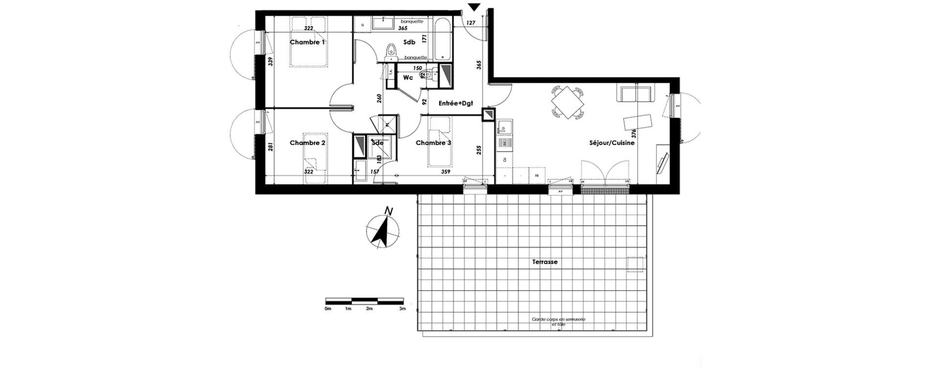 Appartement T4 de 73,81 m2 &agrave; Livry-Gargan Centre