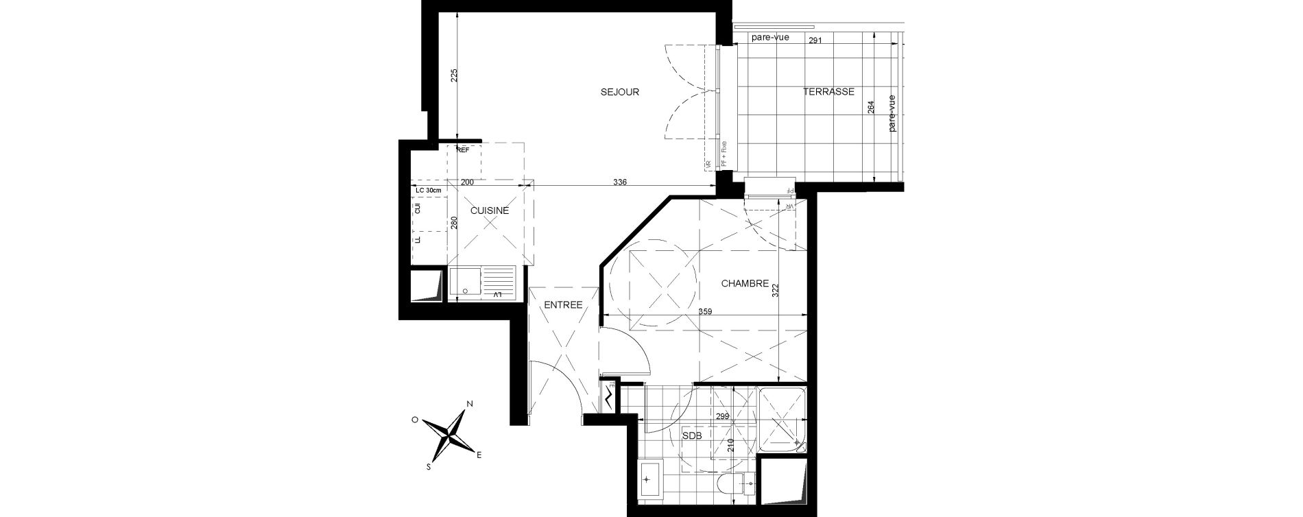 Appartement T2 de 41,60 m2 &agrave; Livry-Gargan Centre