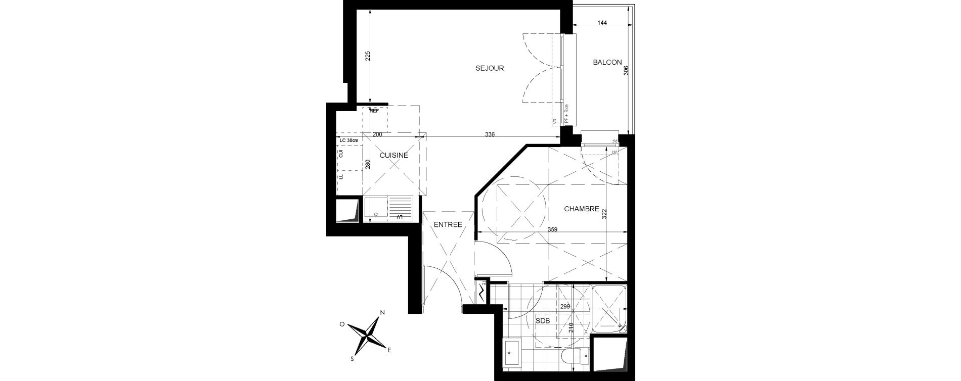 Appartement T2 de 41,60 m2 &agrave; Livry-Gargan Centre