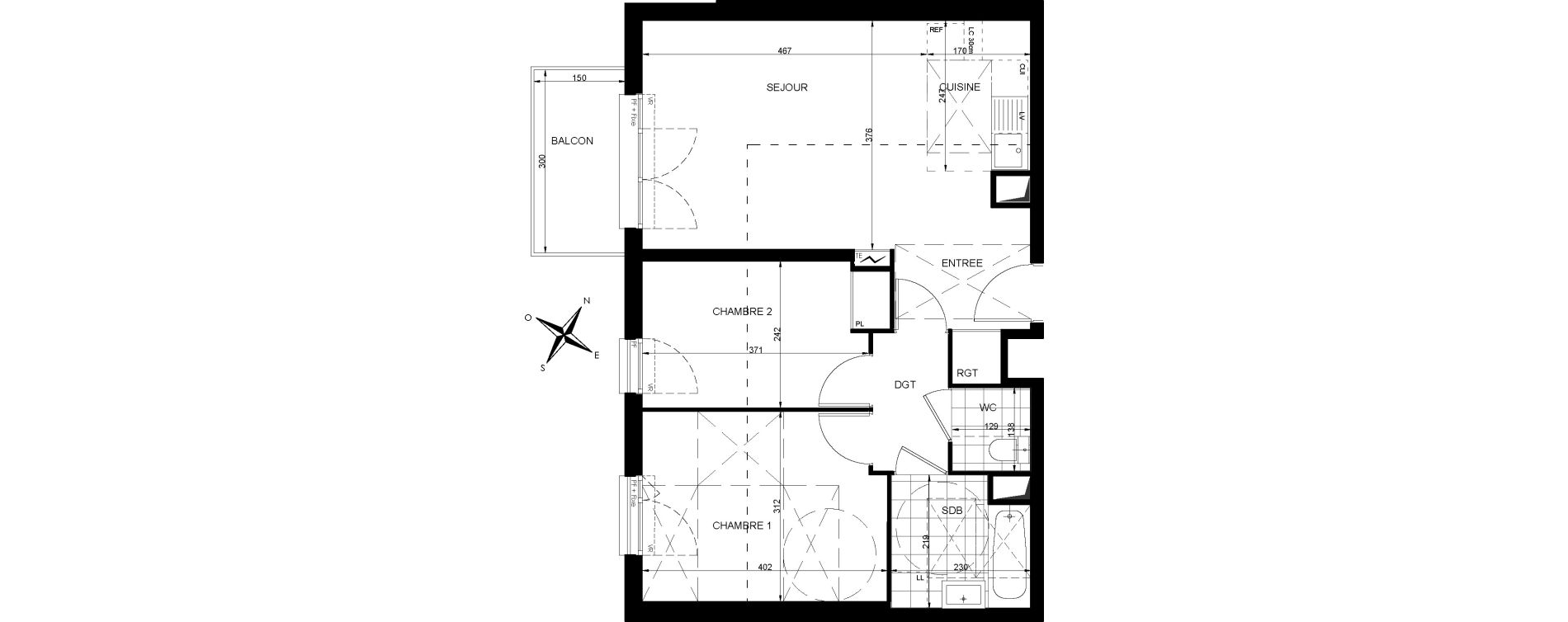 Appartement T3 de 58,08 m2 &agrave; Livry-Gargan Centre