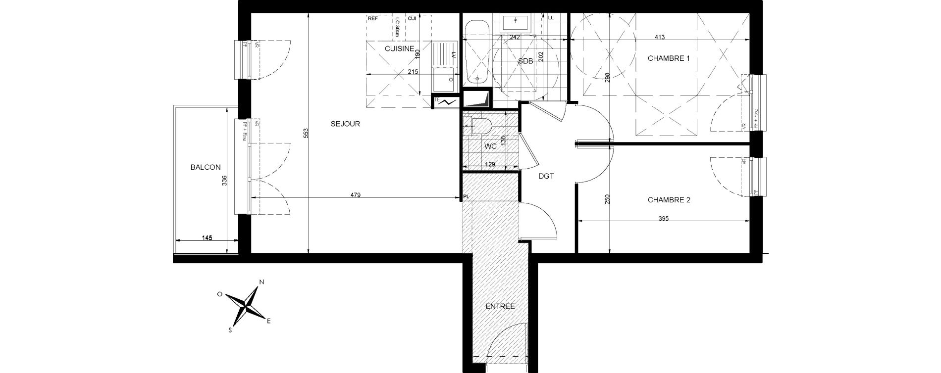 Appartement T3 de 64,89 m2 &agrave; Livry-Gargan Centre