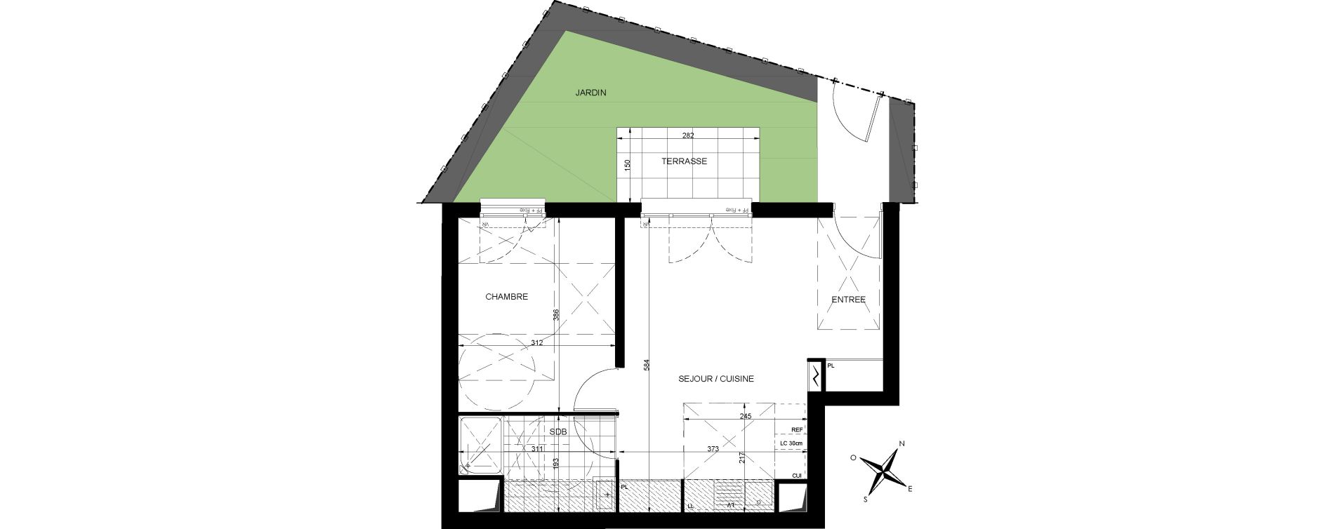 Appartement T2 de 43,41 m2 &agrave; Livry-Gargan Centre