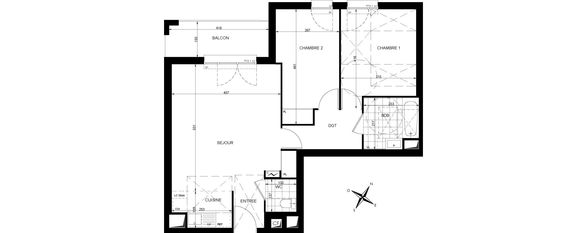 Appartement T3 de 64,50 m2 &agrave; Livry-Gargan Centre
