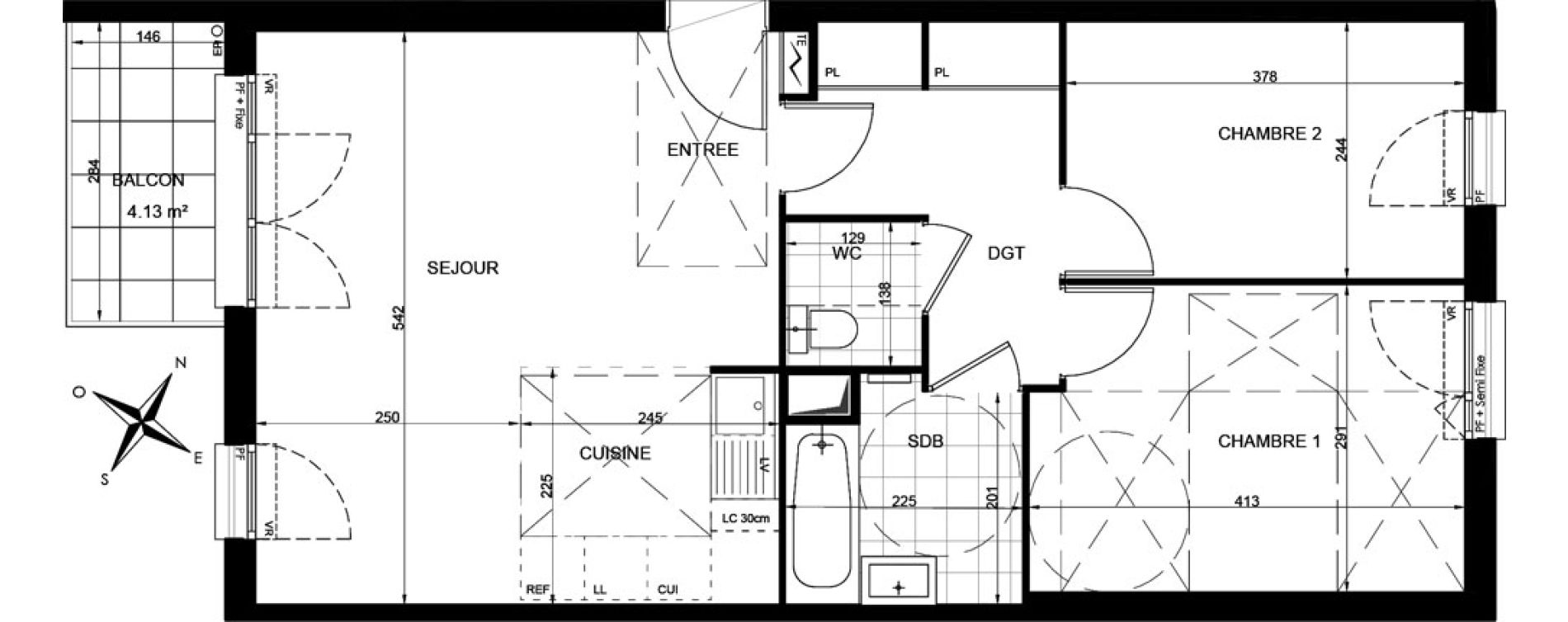 Appartement T3 de 60,48 m2 &agrave; Livry-Gargan Centre