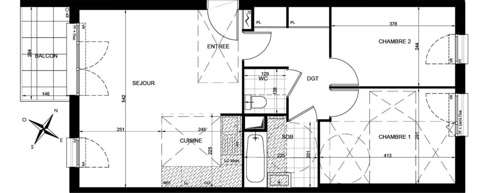 Appartement T3 de 60,47 m2 &agrave; Livry-Gargan Centre