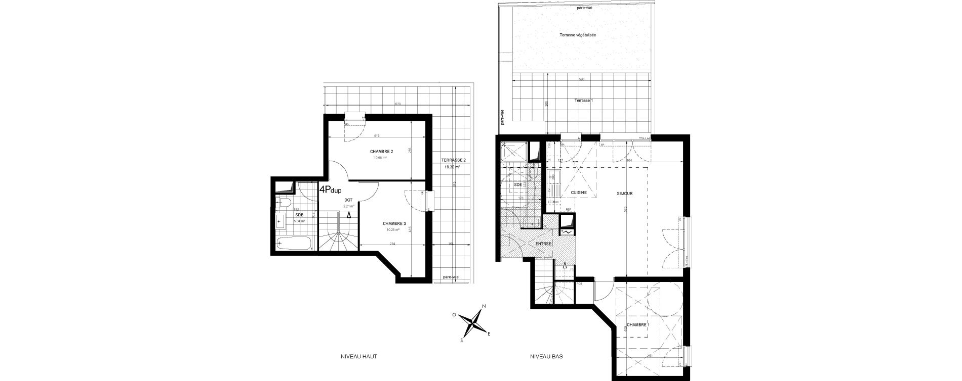 Duplex T4 de 84,51 m2 &agrave; Livry-Gargan Centre