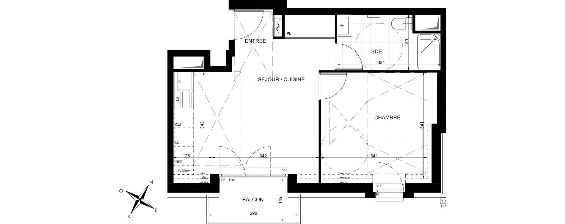 Appartement T2 de 39,61 m2 &agrave; Livry-Gargan Centre