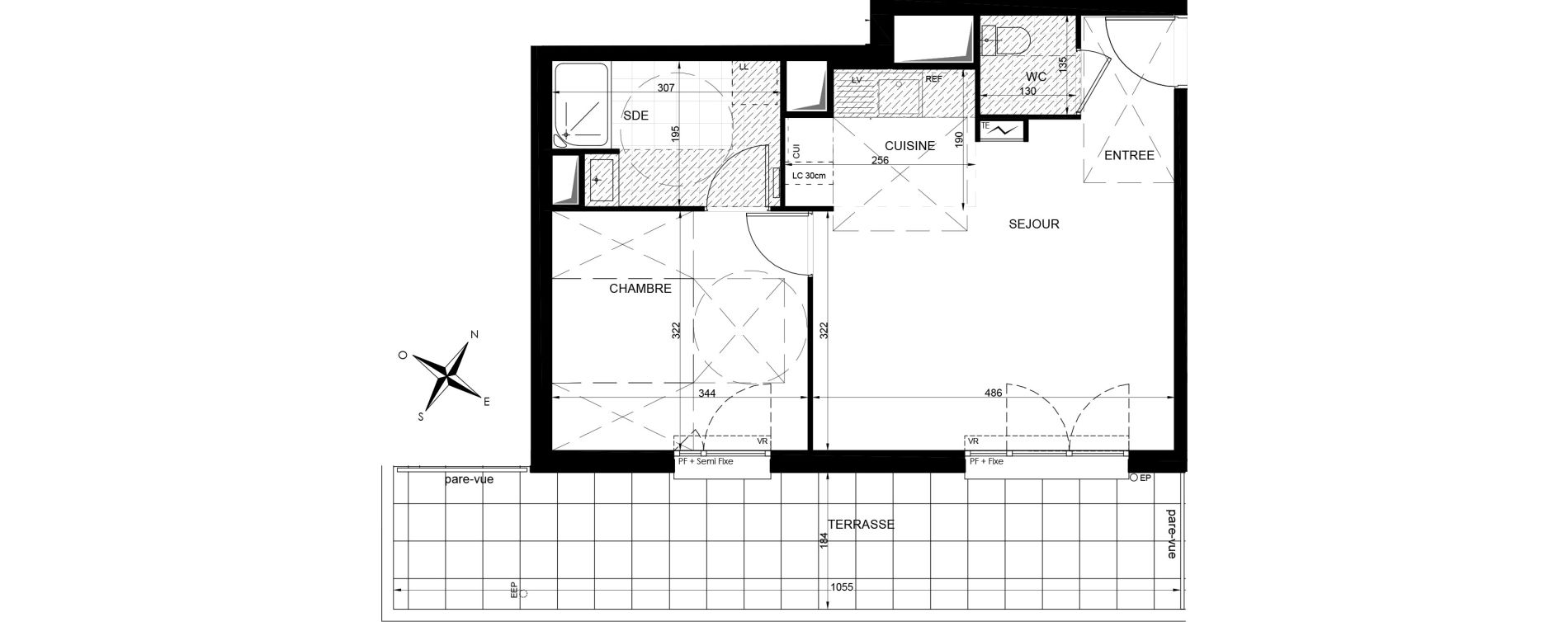 Appartement T2 de 43,42 m2 &agrave; Livry-Gargan Centre