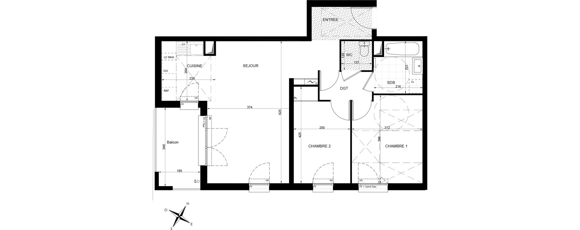 Appartement T3 de 65,67 m2 &agrave; Livry-Gargan Centre